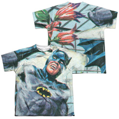Batman Classic TV Series Foliage (Front/Back Print) Youth Regular Fit Poly Short-Sleeve T-Shirt
