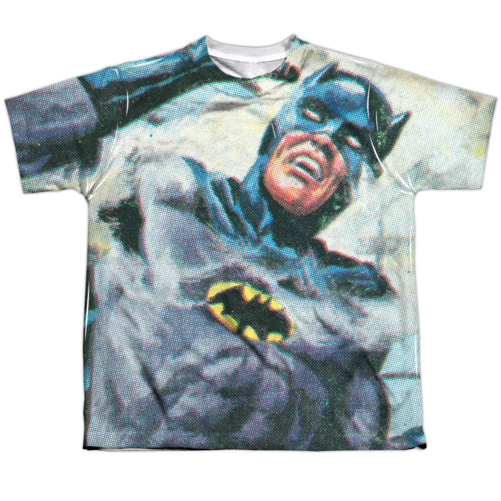 Batman Classic TV Series Foliage Youth Regular Fit Poly Short-Sleeve T-Shirt