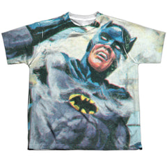Batman Classic TV Series Foliage Youth Regular Fit Poly Short-Sleeve T-Shirt