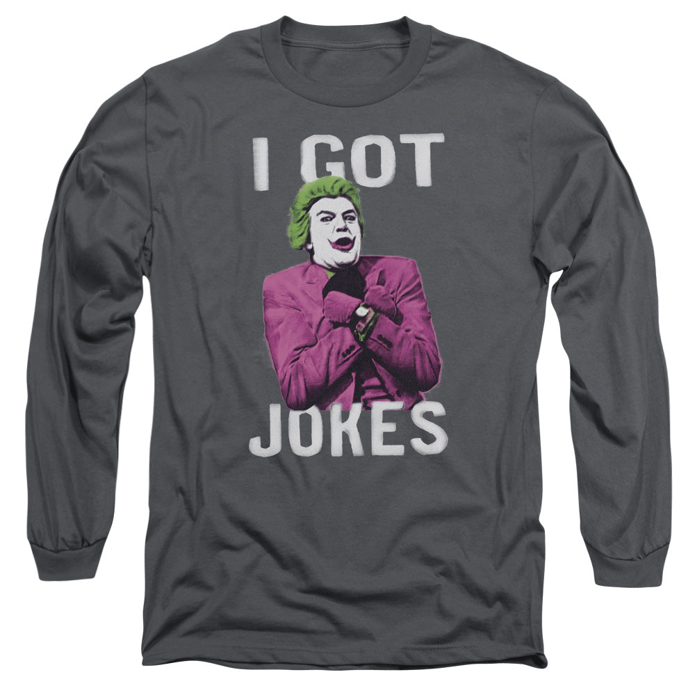 Batman Classic TV Series Got Jokes Men's 18/1 Cotton Long-Sleeve T-Shirt