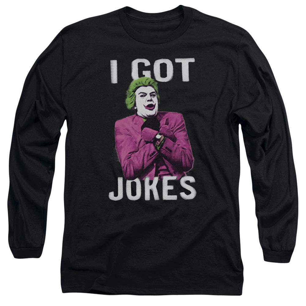 Batman Classic TV Series Got Jokes Men's 18/1 Cotton Long-Sleeve T-Shirt