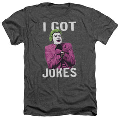 Batman Classic TV Series Got Jokes Men's 30/1 Heather 60 40 Poly Short-Sleeve T-Shirt