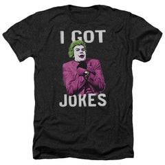 Batman Classic TV Series Got Jokes Men's 30/1 Heather 60 40 Poly Short-Sleeve T-Shirt