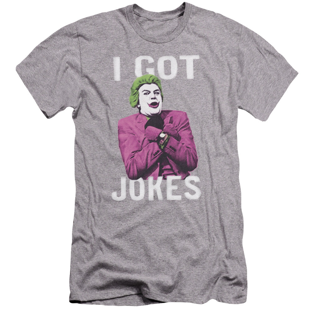 Batman Classic TV Series Got Jokes Men's Ultra-Soft 30/1 Cotton Slim Short-Sleeve T-Shirt