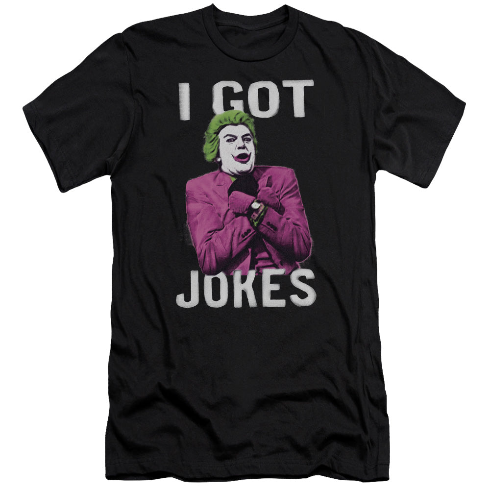 Batman Classic TV Series Got Jokes Men's Ultra-Soft 30/1 Cotton Slim Short-Sleeve T-Shirt