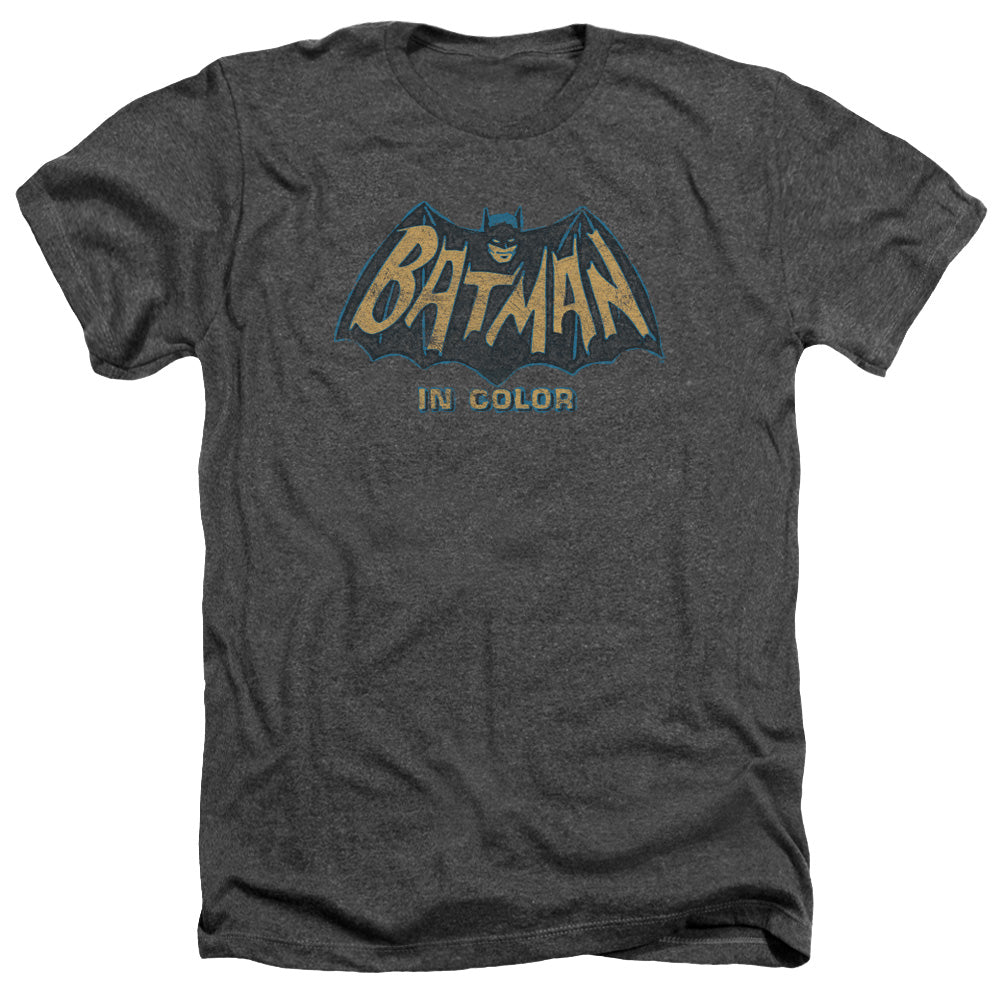 Batman Classic TV Series In Color Men's 30/1 Heather 60 40 Poly Short-Sleeve T-Shirt