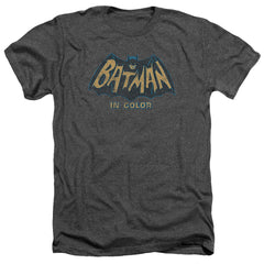 Batman Classic TV Series In Color Men's 30/1 Heather 60 40 Poly Short-Sleeve T-Shirt