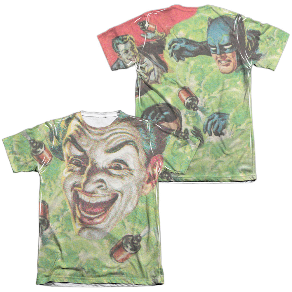 Batman Classic TV Series Laugh Gas (Front/Back Print) Men's Regular Fit Poly Cotton Short-Sleeve T-Shirt