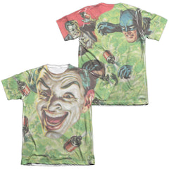 Batman Classic TV Series Laugh Gas (Front/Back Print) Men's Regular Fit Poly Cotton Short-Sleeve T-Shirt