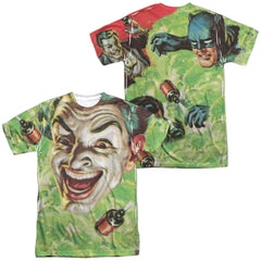 Batman Classic TV Series Laugh Gas (Front/Back Print) Men's Regular Fit Polyester Short-Sleeve T-Shirt