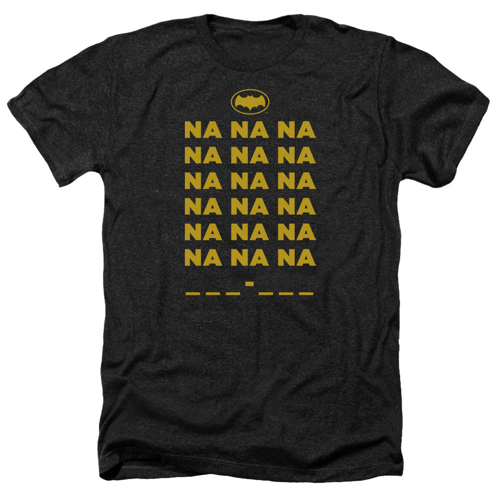 Batman Classic TV Series Na Na Na Men's 30/1 Heather 60 40 Poly Short-Sleeve T-Shirt