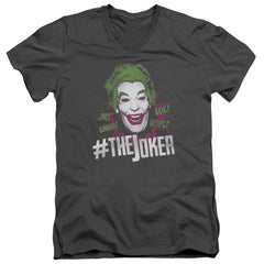 Batman Classic TV Series #Joker Men's 30/1 Cotton Slim V-Neck T-Shirt