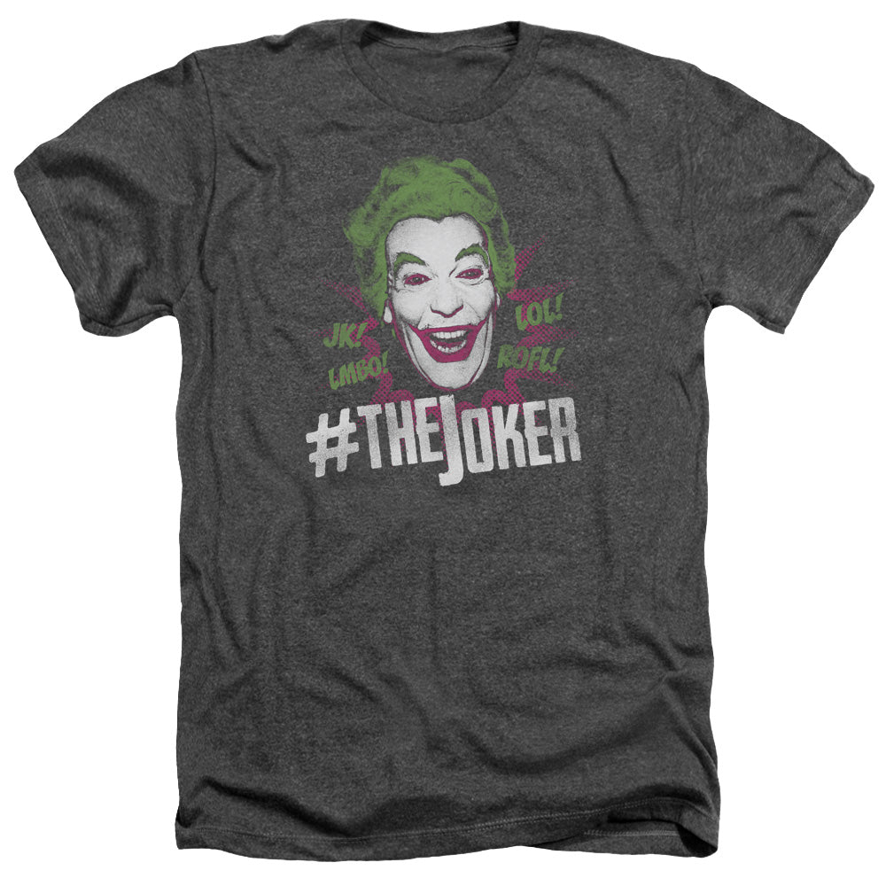 Batman Classic TV Series #Joker Men's 30/1 Heather 60 40 Poly Short-Sleeve T-Shirt