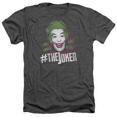 Batman Classic TV Series #Joker Men's 30/1 Heather 60 40 Poly Short-Sleeve T-Shirt