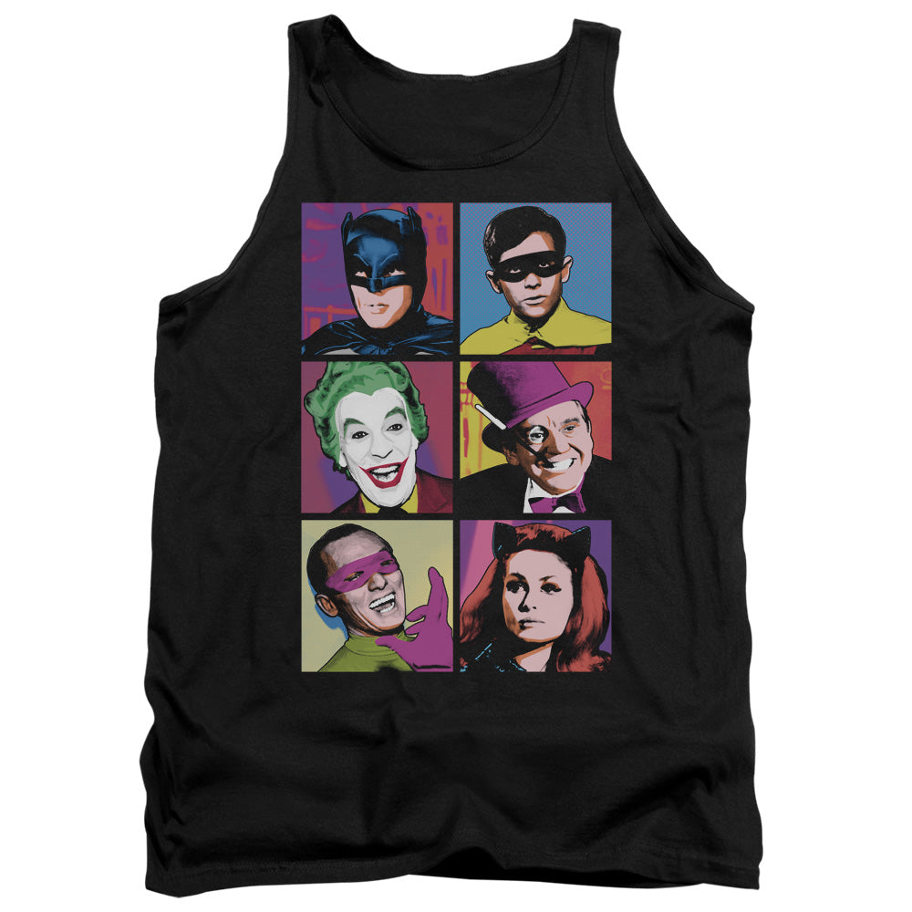 Batman Classic TV Series Pop Cast Men's 18/1 Cotton Tank Top