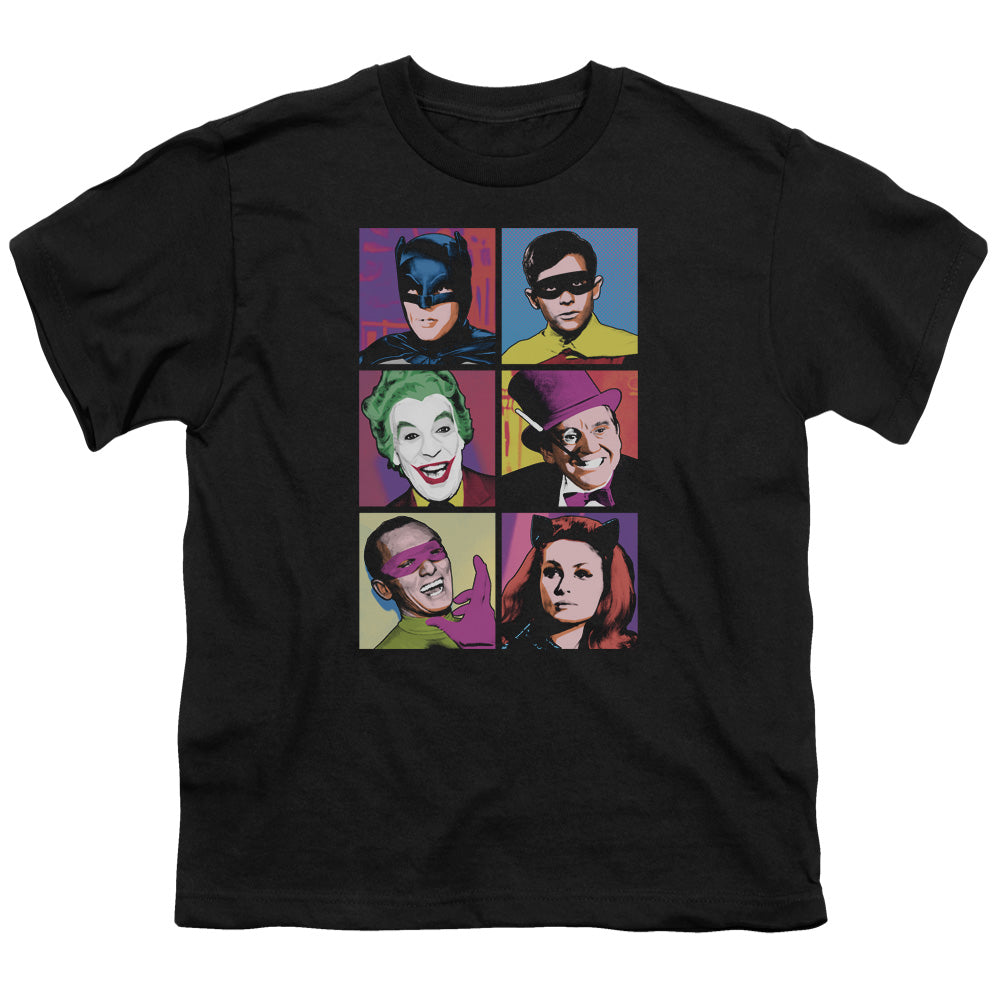 Batman Classic TV Series Pop Cast Youth 18/1 100% Cotton Short-Sleeve T-Shirt