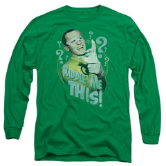 Batman Classic TV Series Riddle Me This Men's 18/1 Cotton Long-Sleeve T-Shirt