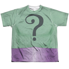 Batman Classic TV Series Riddler Uniform Youth Regular Fit Poly Short-Sleeve T-Shirt