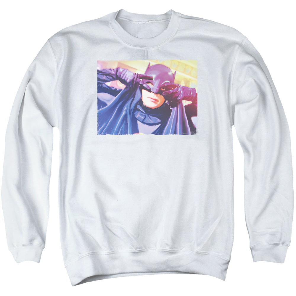 Batman Classic TV Series Smooth Groove Men's Crewneck 50 50 Poly Long-Sleeve T-Shirt