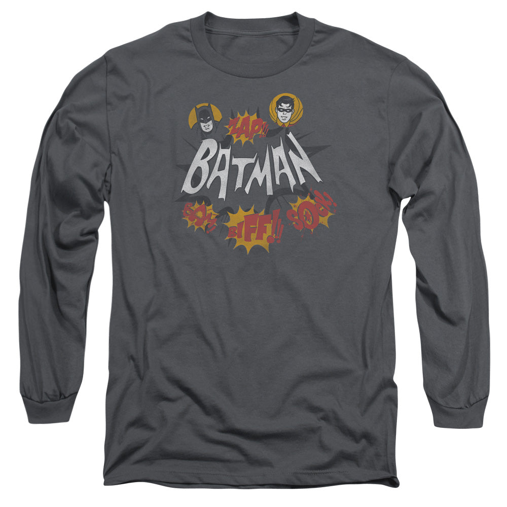 Batman Classic TV Series Sound Effects Men's 18/1 Cotton Long-Sleeve T-Shirt