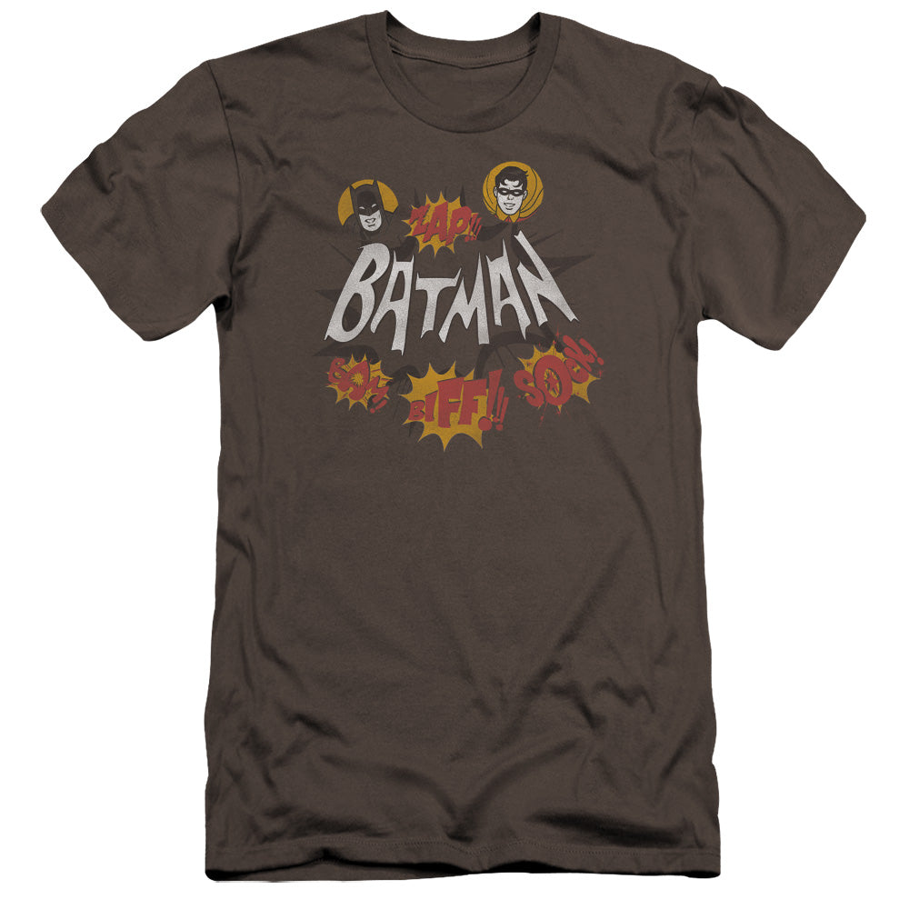Batman Classic TV Series Sound Effects Men's Ultra-Soft 30/1 Cotton Slim Short-Sleeve T-Shirt