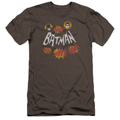 Batman Classic TV Series Sound Effects Men's Ultra-Soft 30/1 Cotton Slim Short-Sleeve T-Shirt