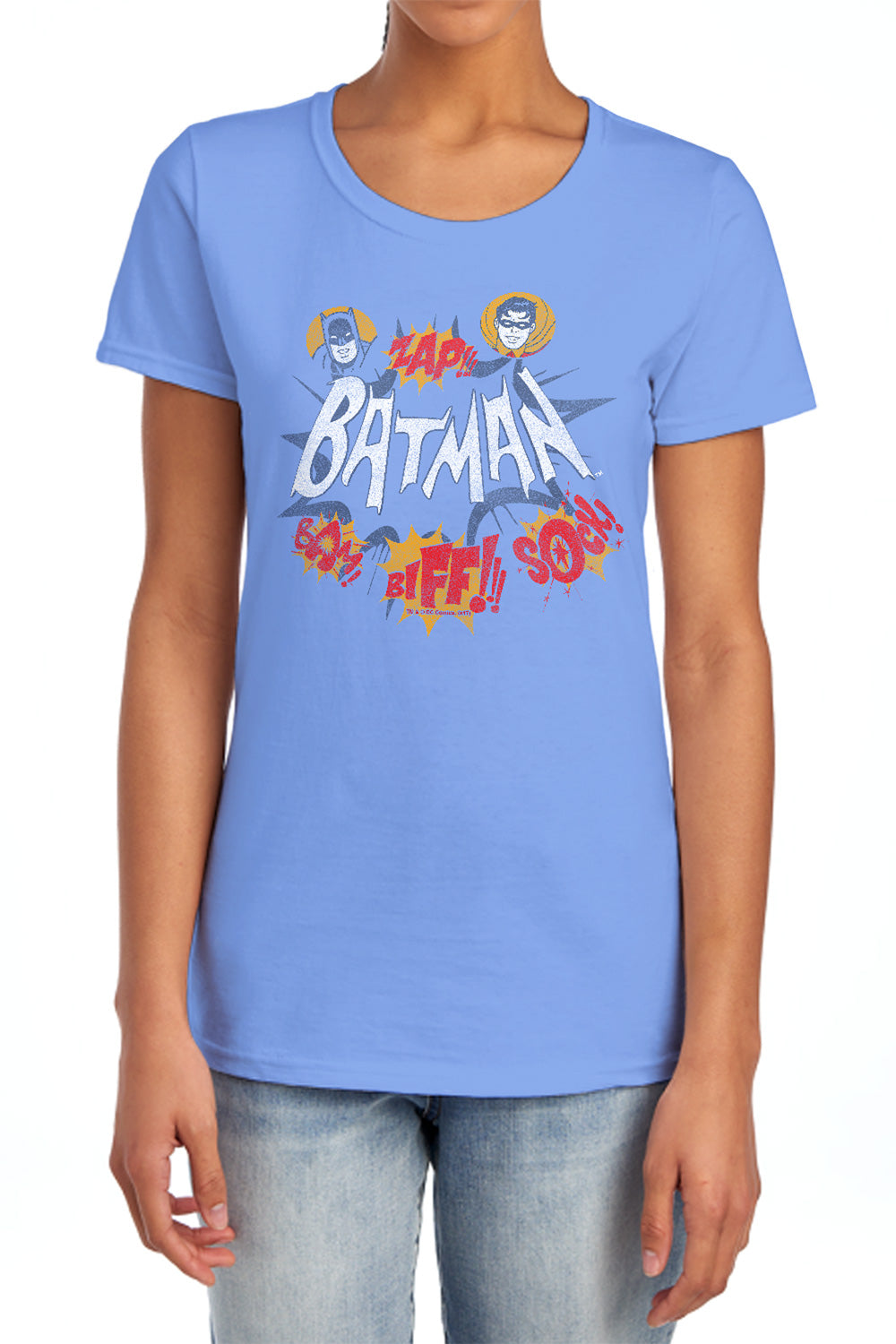 Batman Classic TV Series Sound Effects Women's 18/1 Cotton Short-Sleeve T-Shirt