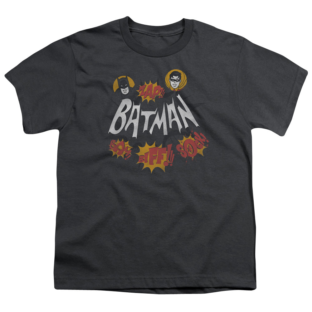 Batman Classic TV Series Sound Effects Youth 18/1 100% Cotton Short-Sleeve T-Shirt