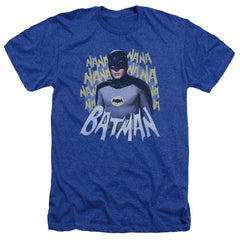 Batman Classic TV Series Theme Song Men's 30/1 Heather 60 40 Poly Short-Sleeve T-Shirt