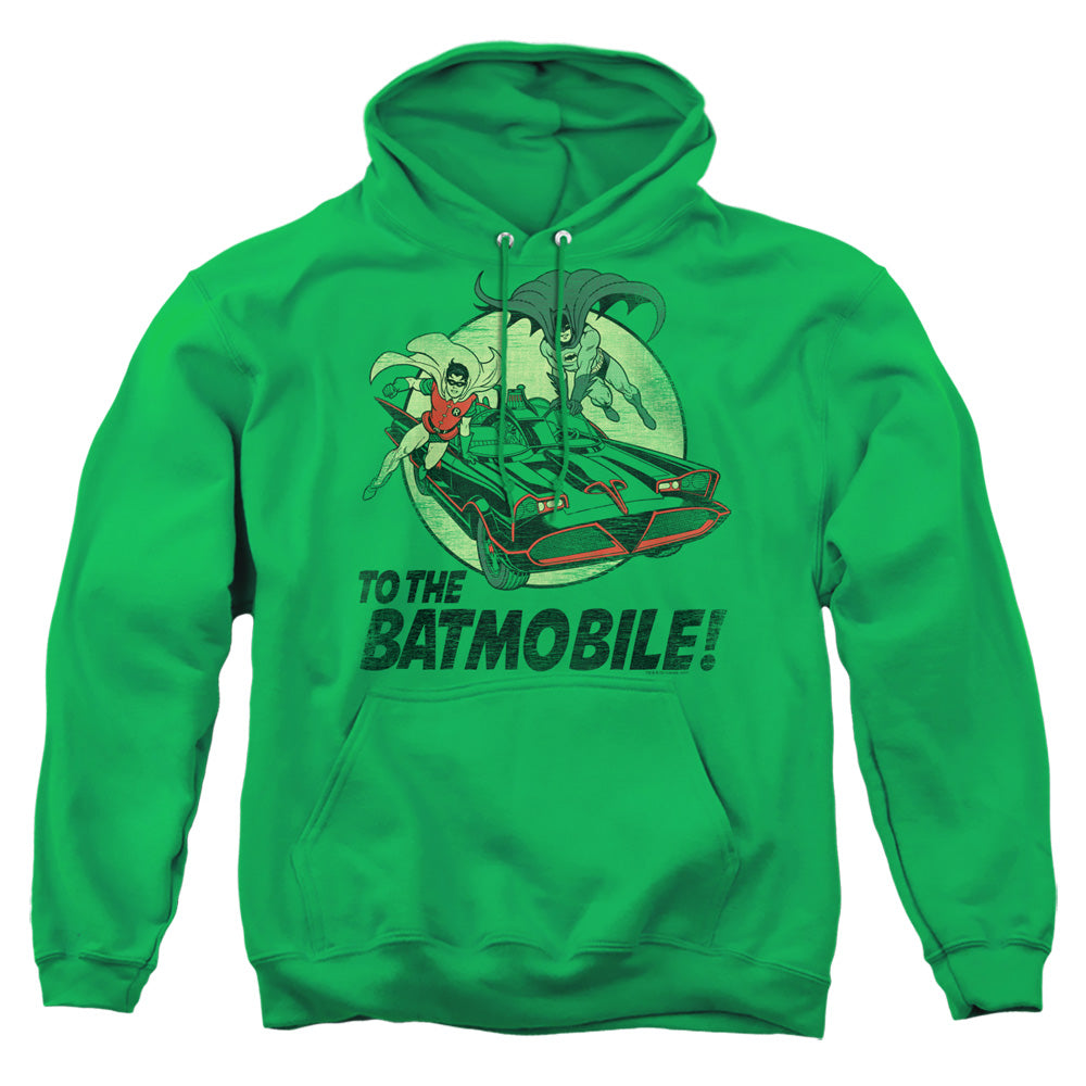 Batman Classic TV Series To The Batmobile Men's Pull-Over 75 25 Poly Hoodie