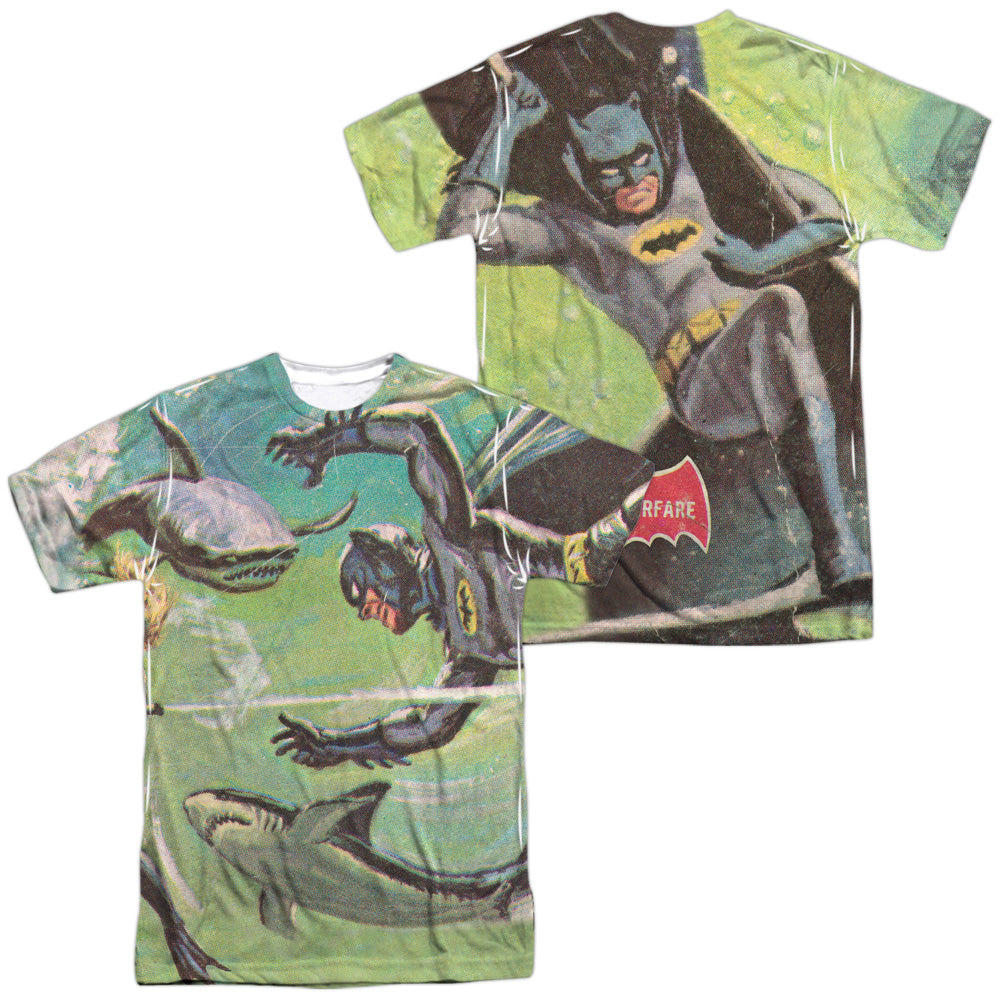Batman Classic TV Series Underwater (Front/Back Print) Men's Regular Fit Polyester Short-Sleeve T-Shirt