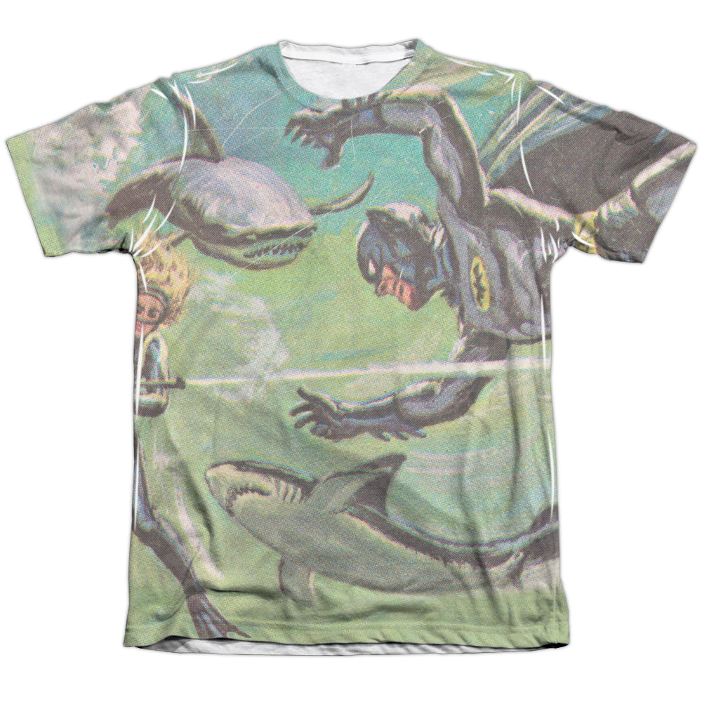 Batman Classic TV Series Underwater Men's Regular Fit Poly Cotton Short-Sleeve T-Shirt