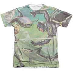 Batman Classic TV Series Underwater Men's Regular Fit Poly Cotton Short-Sleeve T-Shirt