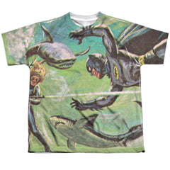 Batman Classic TV Series Underwater Youth Regular Fit Poly Short-Sleeve T-Shirt