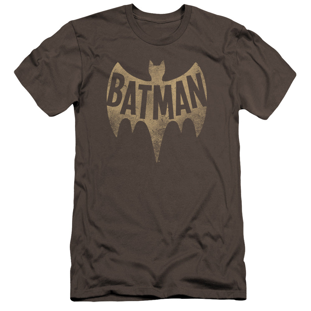 Batman Classic TV Series Vintage Logo Men's Ultra-Soft 30/1 Cotton Slim Short-Sleeve T-Shirt
