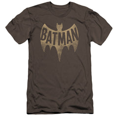 Batman Classic TV Series Vintage Logo Men's Ultra-Soft 30/1 Cotton Slim Short-Sleeve T-Shirt