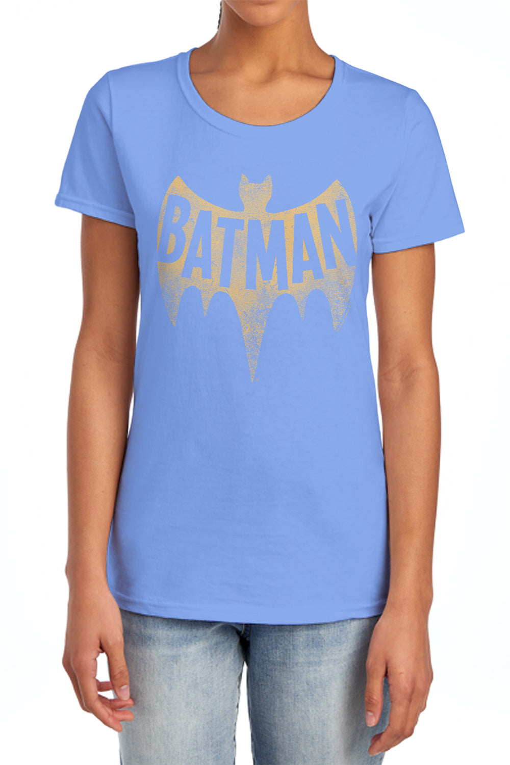 Batman Classic TV Series Vintage Logo Women's 18/1 Cotton Short-Sleeve T-Shirt