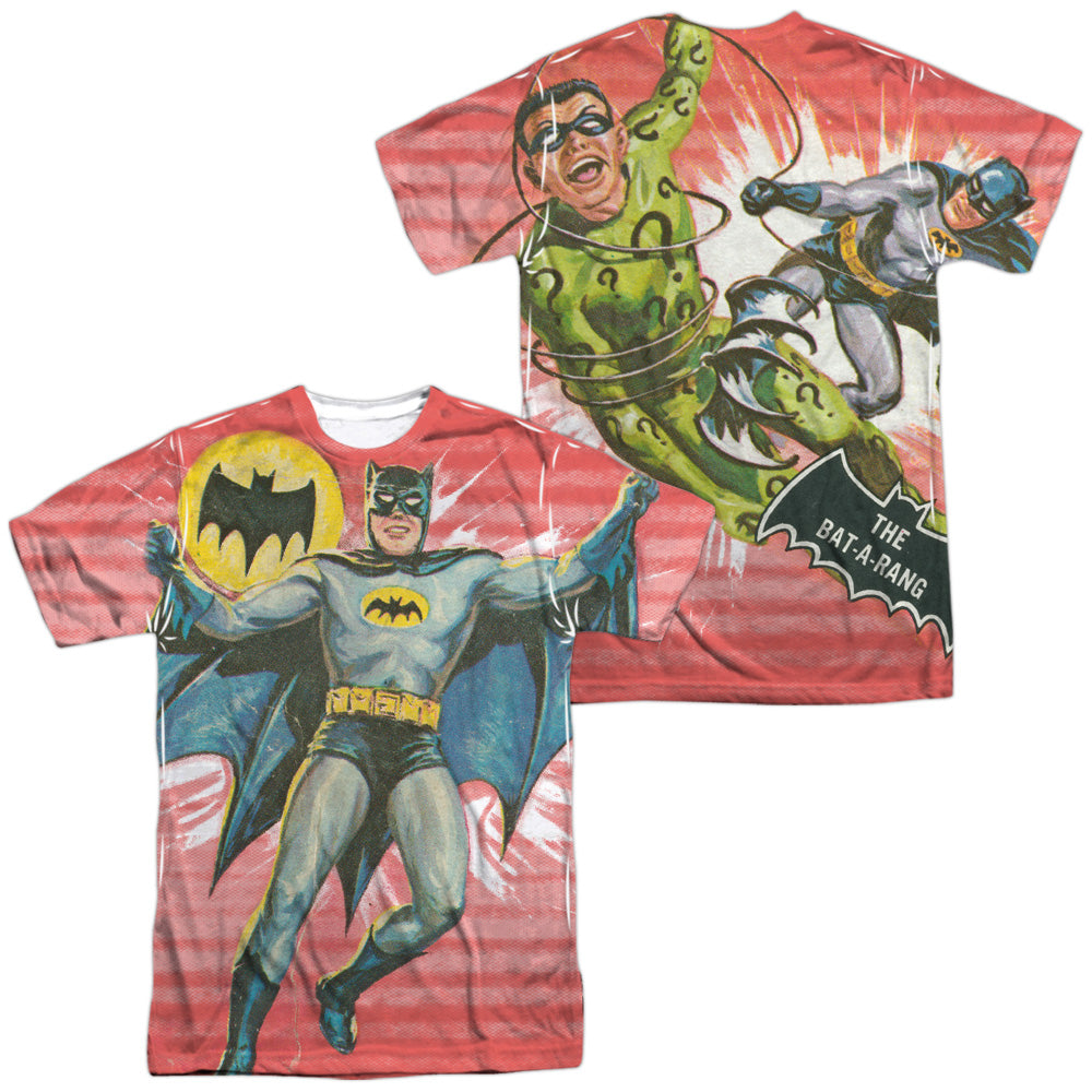 Batman Classic TV Series Wrong Question (Front/Back Print) Men's Regular Fit Polyester Short-Sleeve T-Shirt