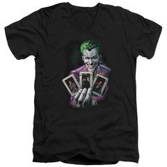 Batman Comics 3 Of A Kind Men's 30/1 Cotton Slim V-Neck T-Shirt