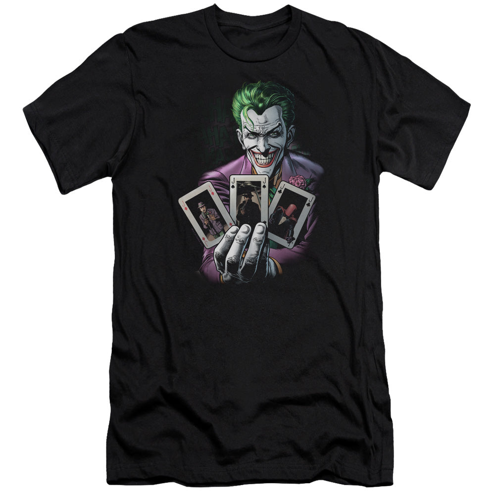 Batman Comics 3 Of A Kind Men's Ultra-Soft 30/1 Cotton Slim Short-Sleeve T-Shirt
