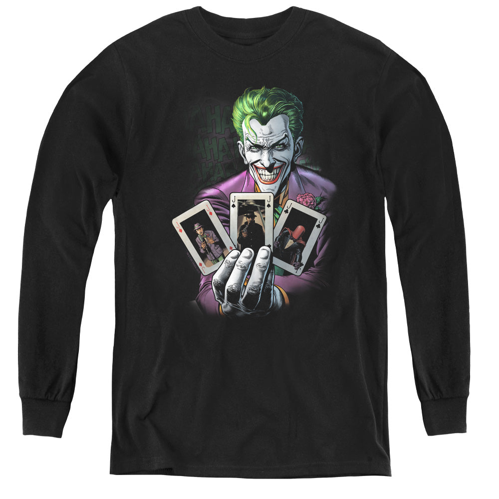 Batman Comics 3 Of A Kind Youth Long-Sleeve T-Shirt
