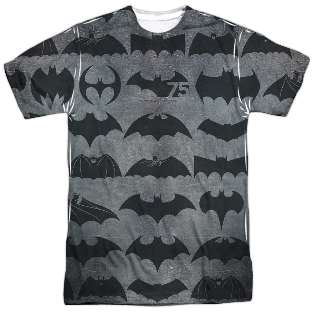 Batman Comics 75 Symbols Men's Regular Fit Polyester Short-Sleeve T-Shirt
