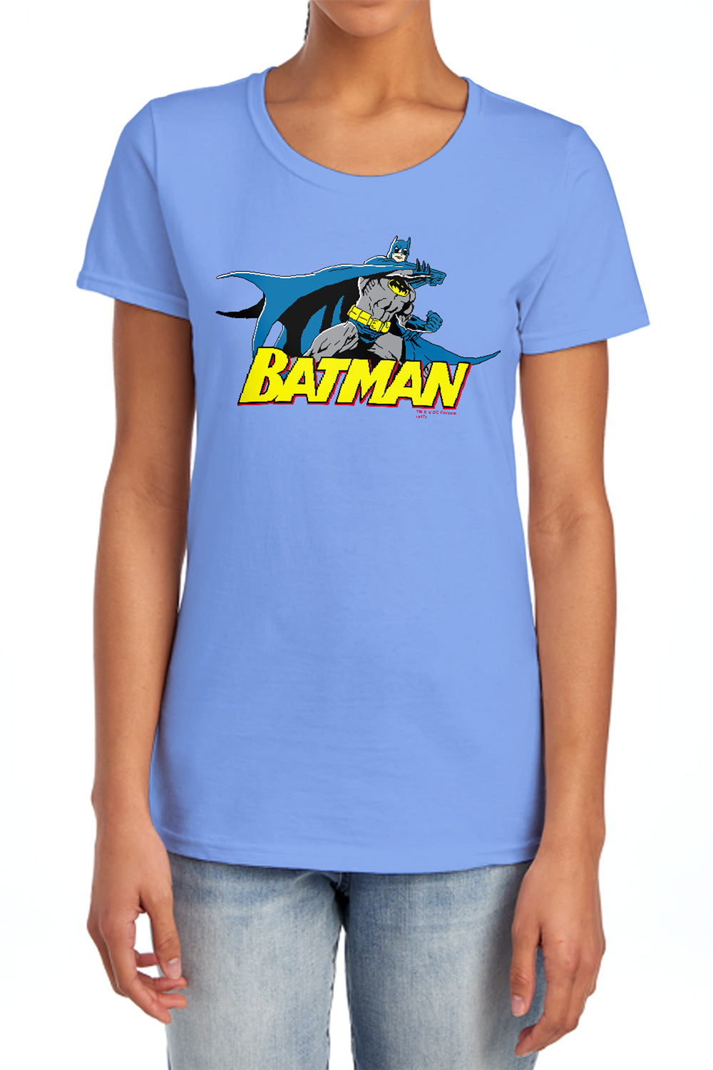 Batman Comics 8 Bit Cape Women's 18/1 Cotton Short-Sleeve T-Shirt