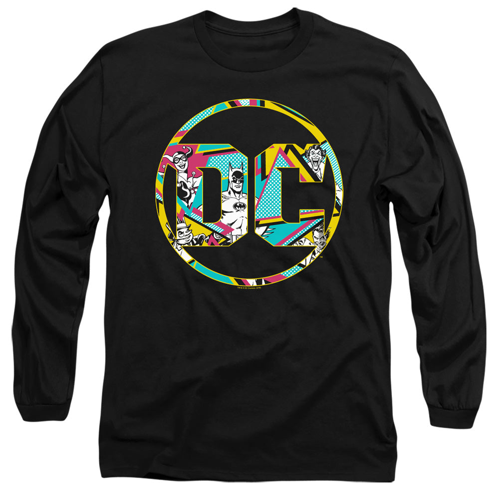 Batman Comics 80S Bat Logo Men's 18/1 Cotton Long-Sleeve T-Shirt