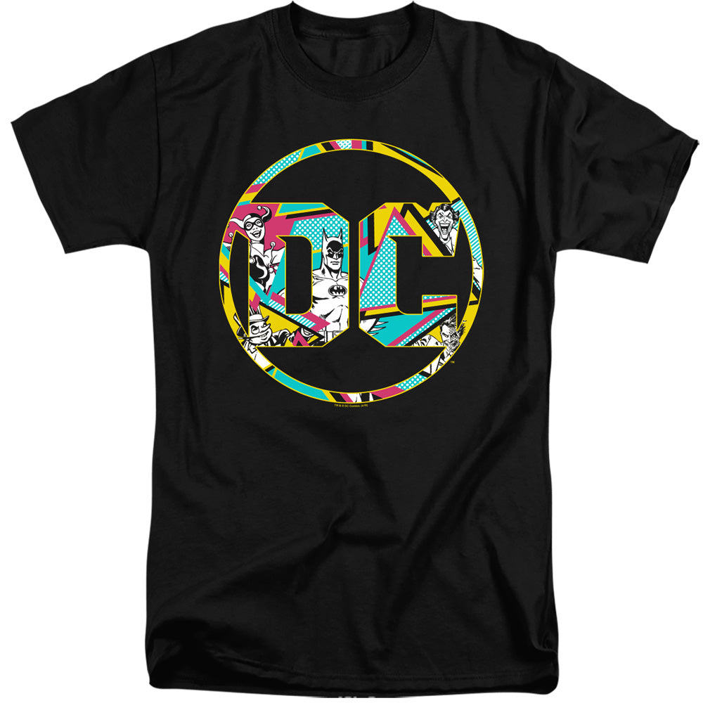 Batman Comics 80S Bat Logo Men's 18/1 Tall Cotton Short-Sleeve T-Shirt