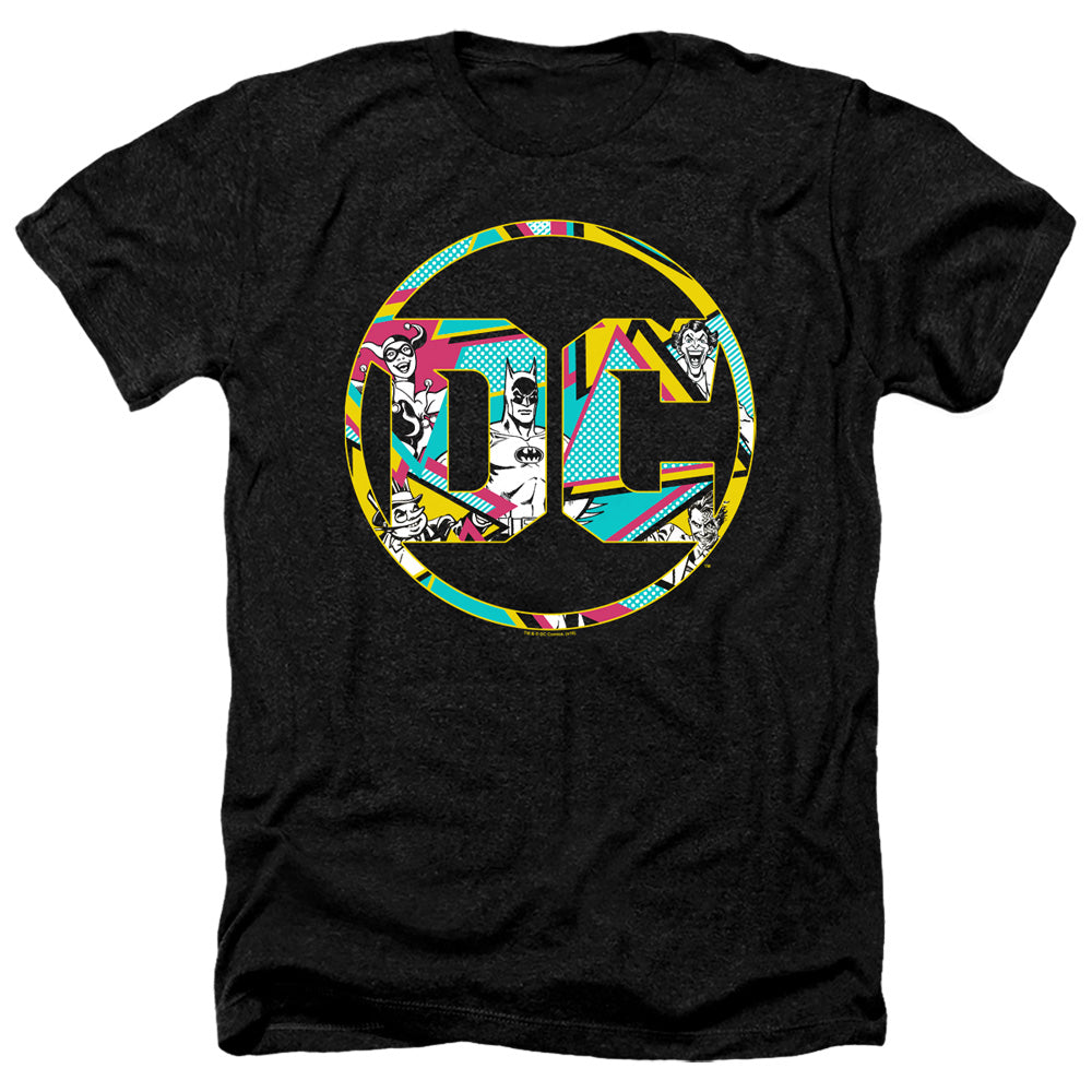 Batman Comics 80S Bat Logo Men's 30/1 Heather 60 40 Poly Short-Sleeve T-Shirt