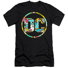 Batman Comics 80S Bat Logo Men's Ultra-Soft 30/1 Cotton Slim Short-Sleeve T-Shirt