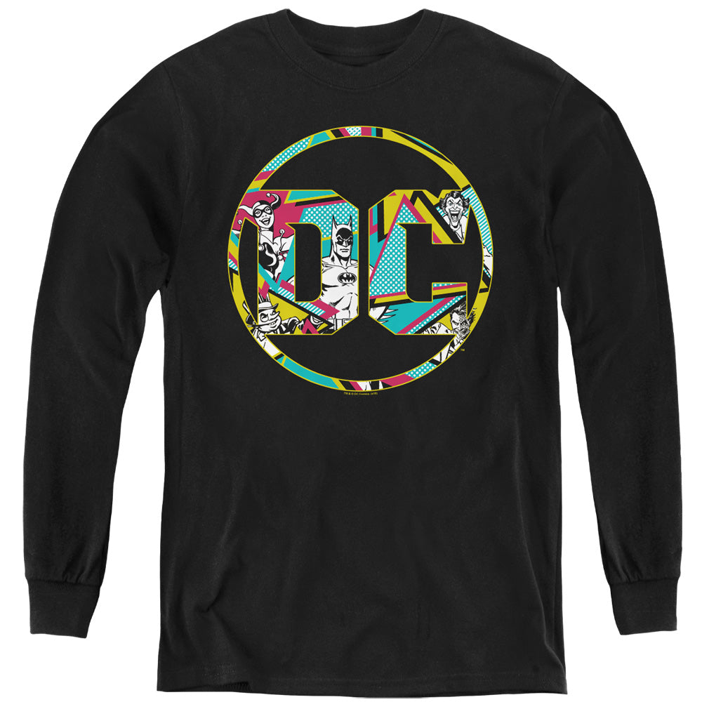 Batman Comics 80S Bat Logo Youth Long-Sleeve T-Shirt