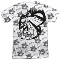 Batman Comics Against The Wall Men's Regular Fit Polyester Short-Sleeve T-Shirt