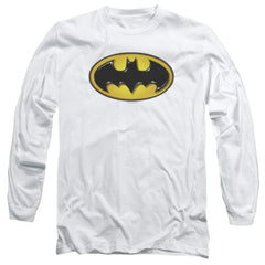 Batman Comics Airbrush Bat Symbol Men's 18/1 Cotton Long-Sleeve T-Shirt